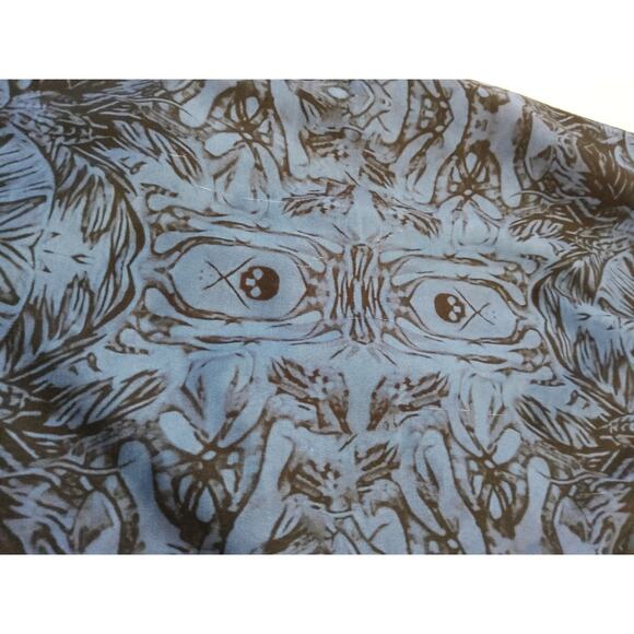 Rare  XXXLVintage Mens Swim trunks. Blue with Skulls/Tiki symbols Vacay Pirate - Picture 6 of 10